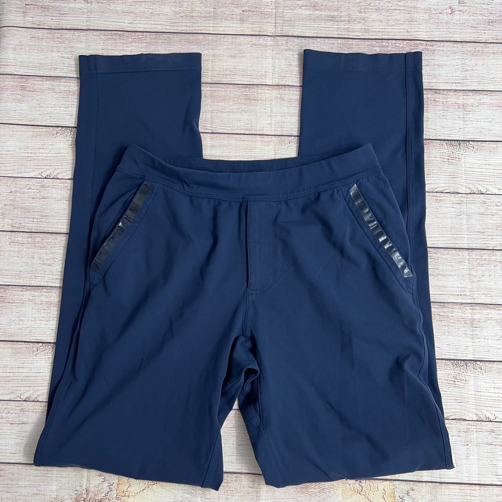 Lululemon ABC Pants Mens Large Navy Blue‎ Slim Straight Technical Stretch Jogger